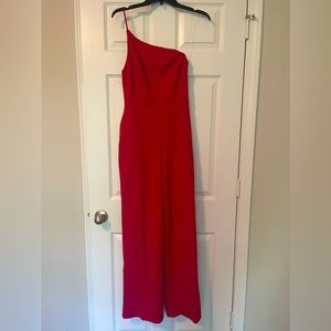Red formal jumpsuit